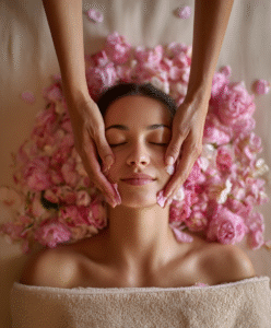 Home emaruiz a woman lying on her back in the spa enjoying a facia 888707f7 eef8 43a8 acb6 2b24f74dbe12 0
