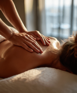 Home emaruiz close up of hands massaging a womans back as she rece 33fd6531 0bd7 4079 afe8 0f94b6374df8 1