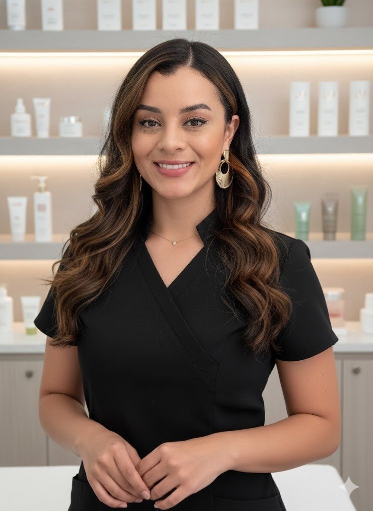 Marcela Bedoya, esteticista de SL Selflove en Belén Medellín, lista para tratamiento